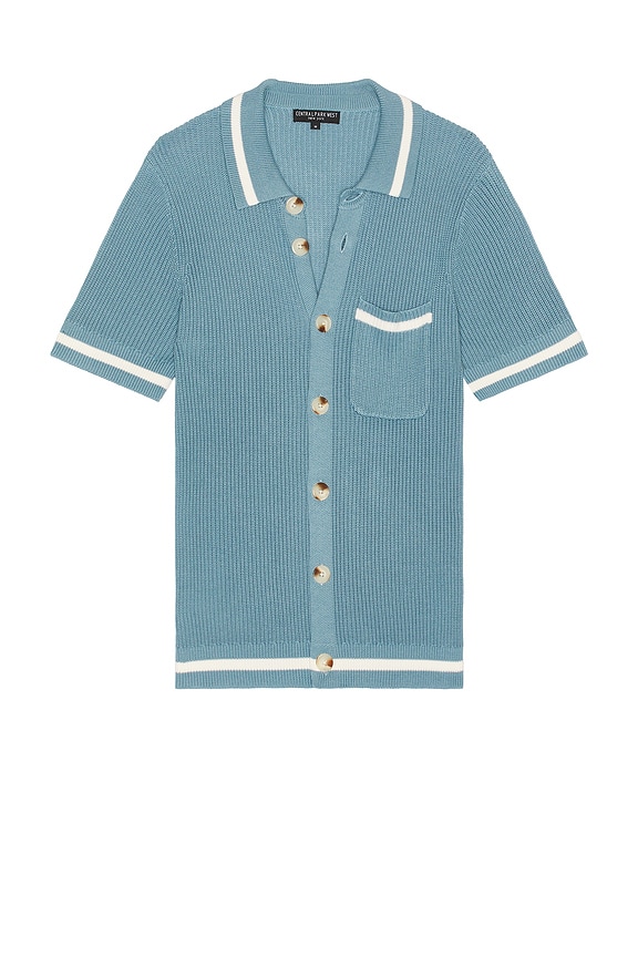 view 1 of 3 Varsity Buttondown Shirt in Blue & White