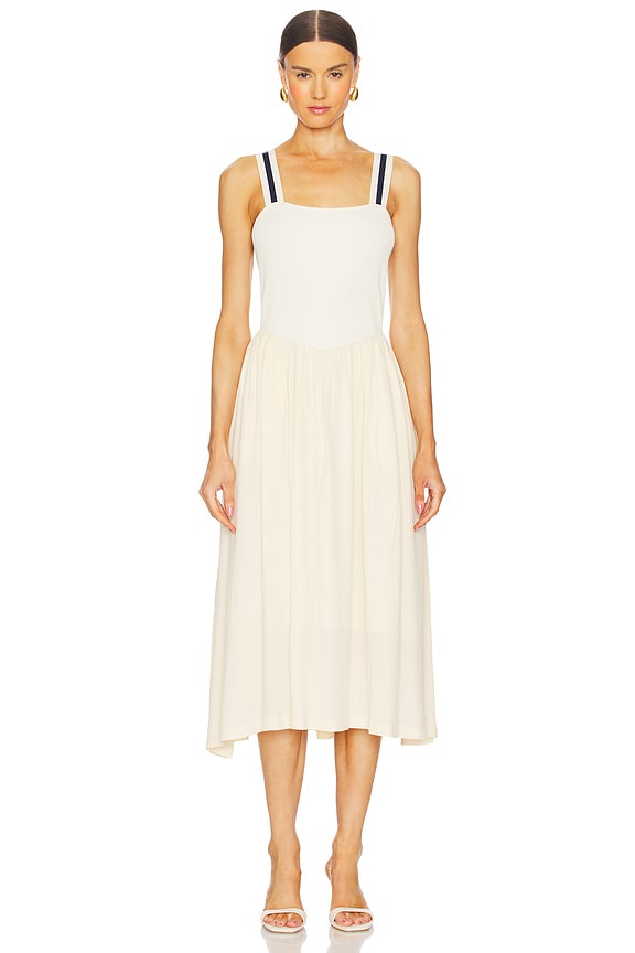 view 1 of 3 Basque Waist Bodycon Dress in Ivory