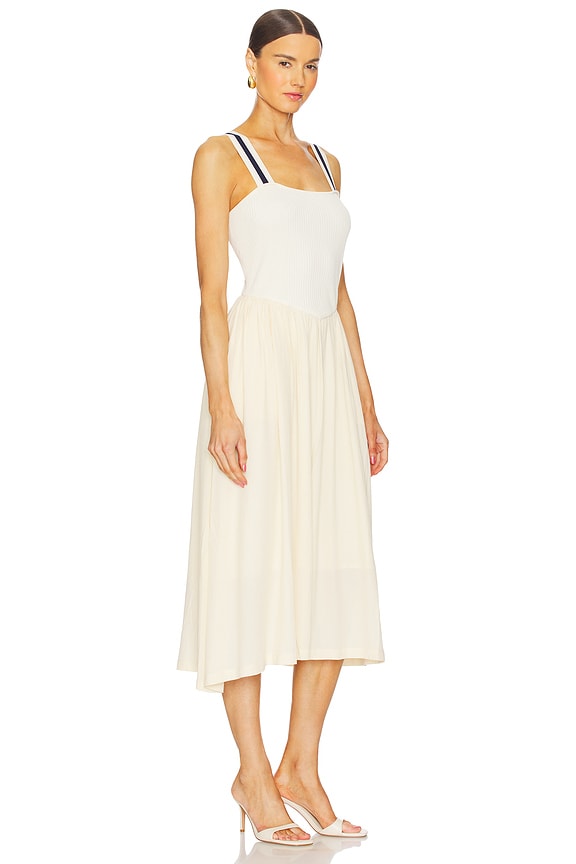 view 2 of 3 Basque Waist Bodycon Dress in Ivory