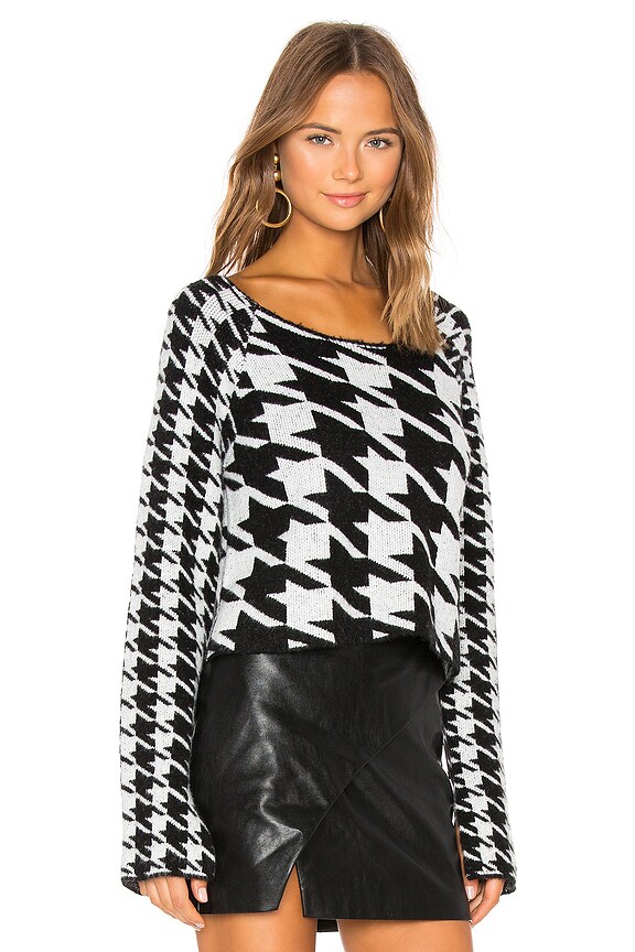 view 2 of 4 Middleberry Cropped Sweater in Houndstooth
