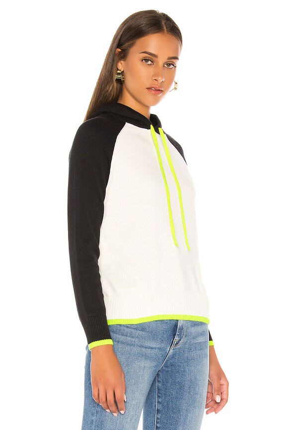 view 2 of 4 Kyoto Hoodie in Ivory & Neon Yellow