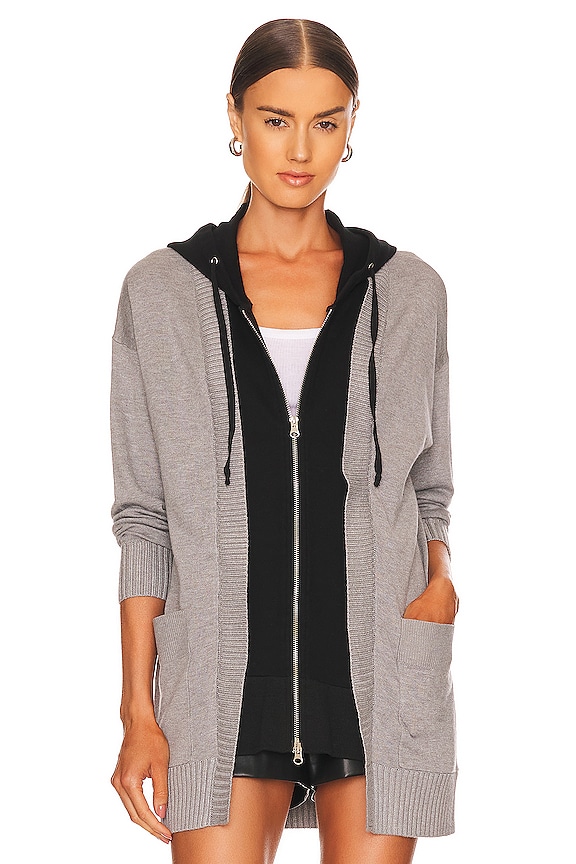 view 2 of 5 Brynn Long Dickie Cardigan in Heather Grey