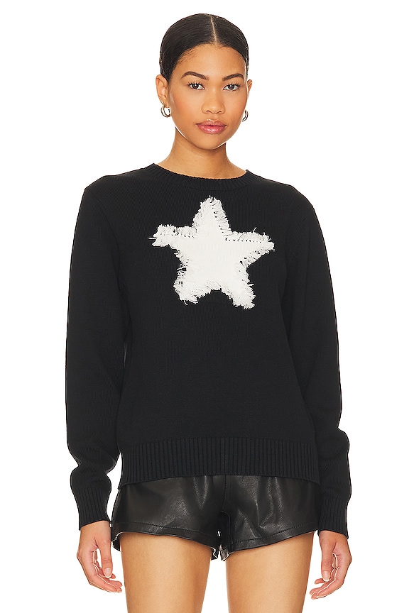 view 2 of 5 Stella Star Pullover Sweater in Black & Ivory