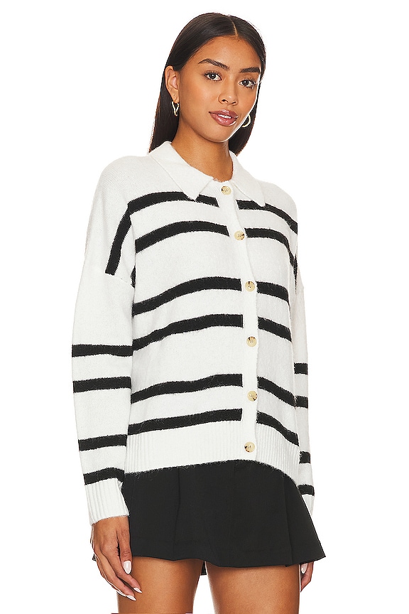 view 2 of 4 Bobbie Button Up in Black Stripe