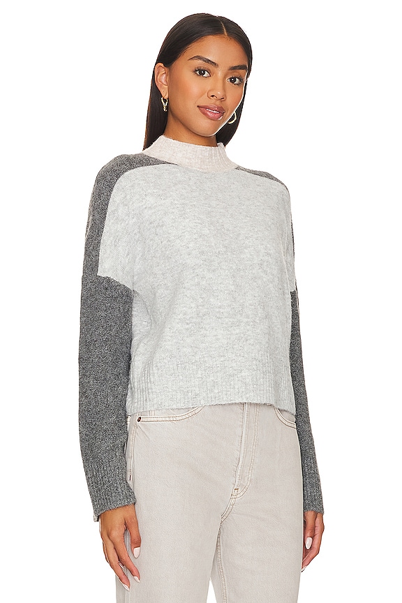 view 2 of 4 Bobbie Colorblock Turtleneck in Heather Grey