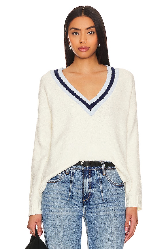 Central Park West Bianca Sweater in White | REVOLVE