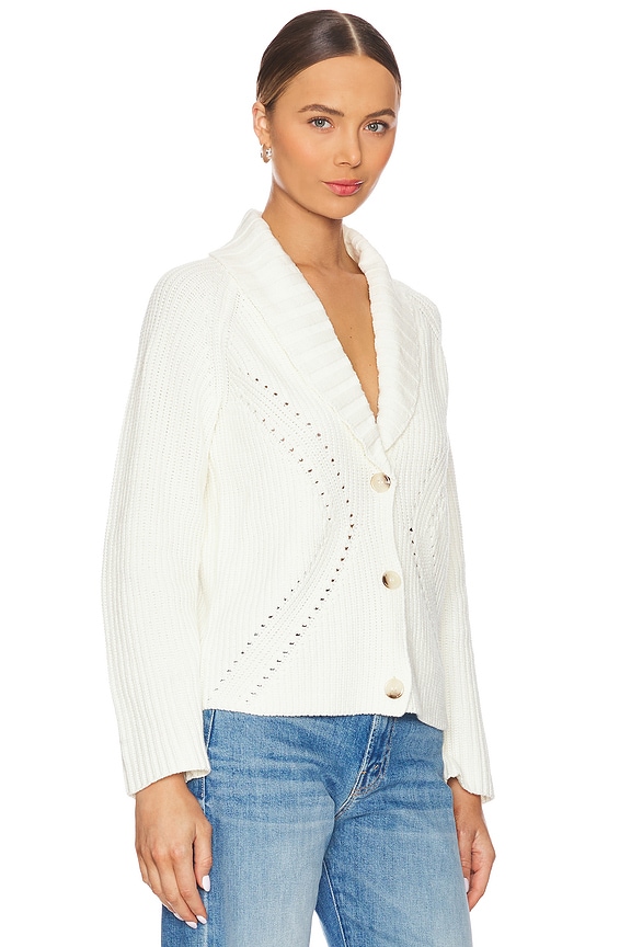 view 2 of 4 Rosette Engineered Pointelle Jacket in Ivory