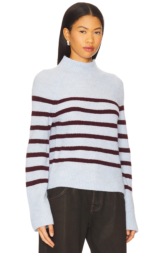 view 2 of 4 SUÉTER DE CUELLO ALTO MARLEY in Blue & Burgundy