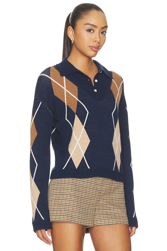 view 2 of 4 Astrid Argyle Twofer in Navy Combo