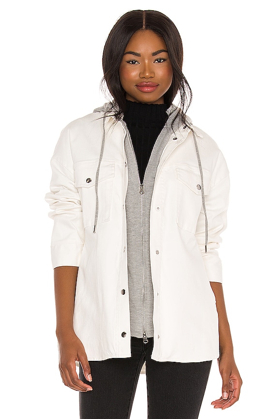 view 1 of 6 Maia Denim Shacket in White