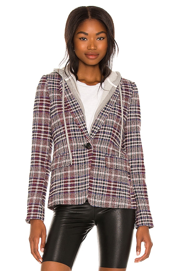 view 2 of 5 Coco Plaid Blazer in Red Plaid