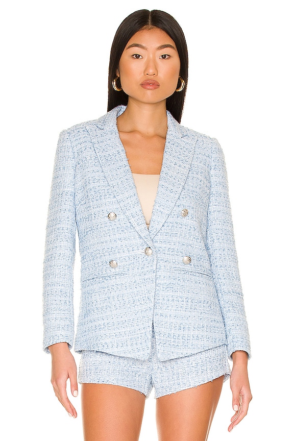 view 2 of 5 Silvie Tweed Blazer in Blue