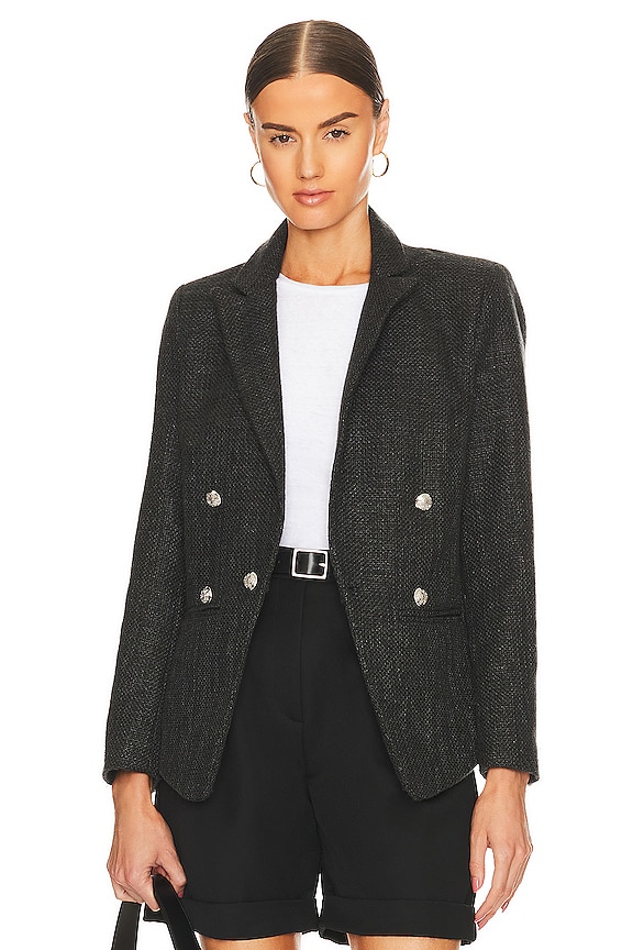 Central Park West Clarke Tweed Blazer in Black | REVOLVE