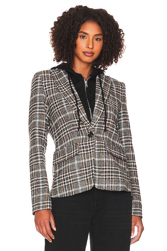 view 2 of 6 Bradley Plaid Dickie Blazer in Black