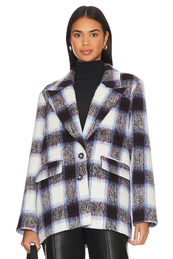 view 2 of 5 Finley Plaid Jacket in Ivory Plaid