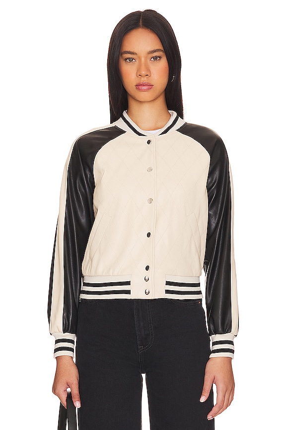 view 2 of 5 Issa Quilted Bomber in Ivory