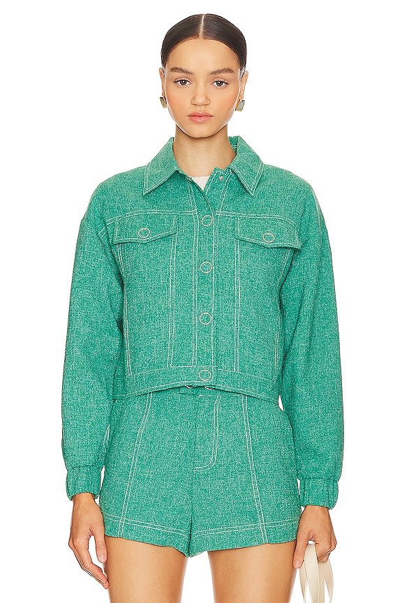 view 2 of 5 BLOUSON CROPPED SAMMIE in Green