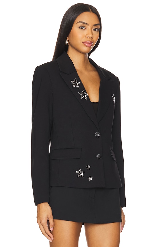 view 2 of 6 Junie Rhinestone Star Blazer in Black