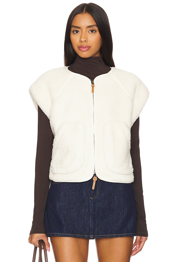 view 2 of 5 Torin Sherpa Vest in Ivory