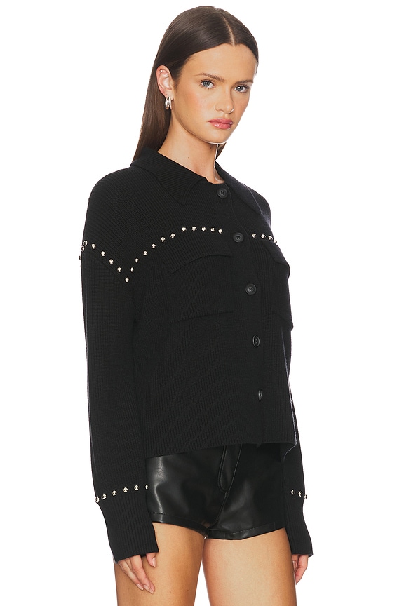 view 2 of 5 Jay Studded Sweater Jacket in Black