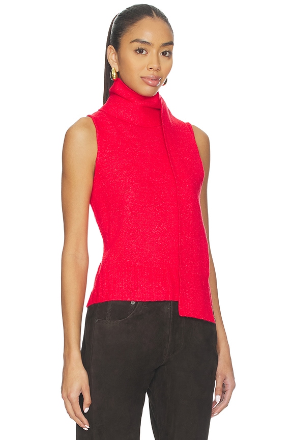 view 2 of 4 Wyatt Robbie Scarf Tank in Red