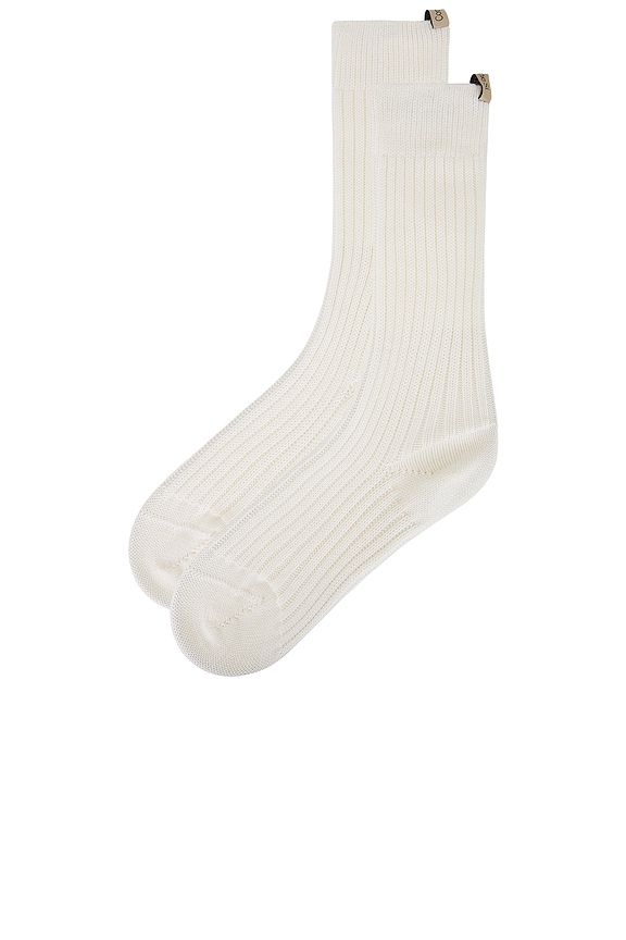 view 2 of 2 The Merino Chunky Sock in Cream