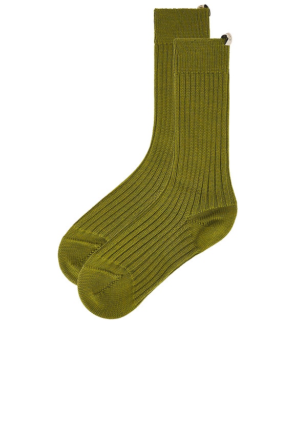 view 2 of 2 The Merino Chunky Sock in Moss