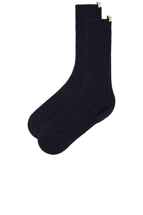 view 2 of 2 The Merino Chunky Sock in Navy