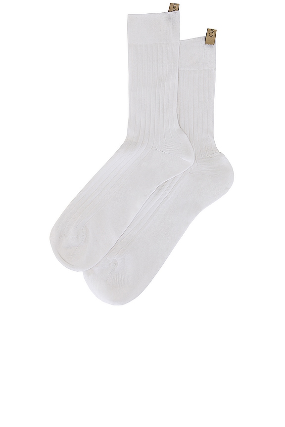 view 2 of 2 the Yves Sock in White
