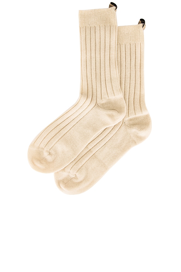 view 2 of 2 the Cashmere Sock in Cream