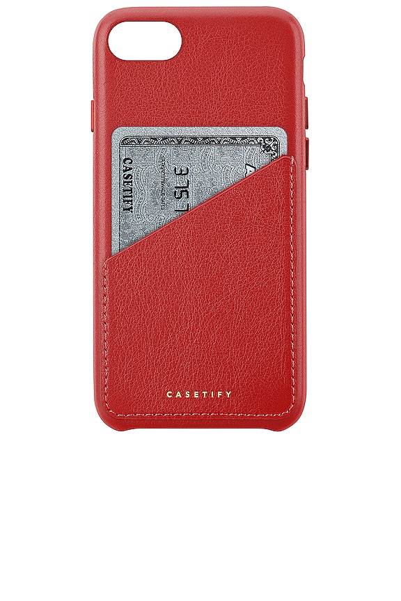 view 1 of 3 Leather Card iPhone 6/7/8 Case in Cherry