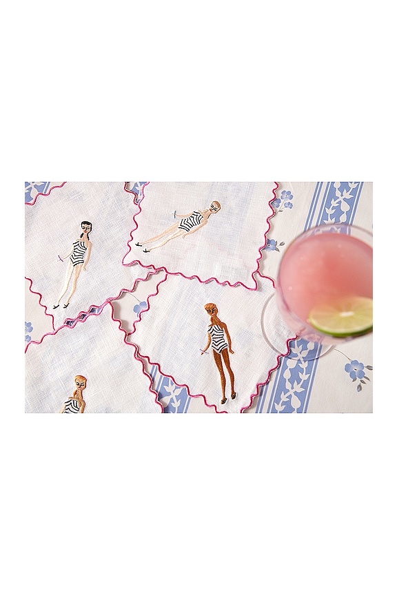 view 2 of 2 GUARDANAPOS CHEFANIE BARBIE COCKTAIL NAPKINS SET OF 4 in 