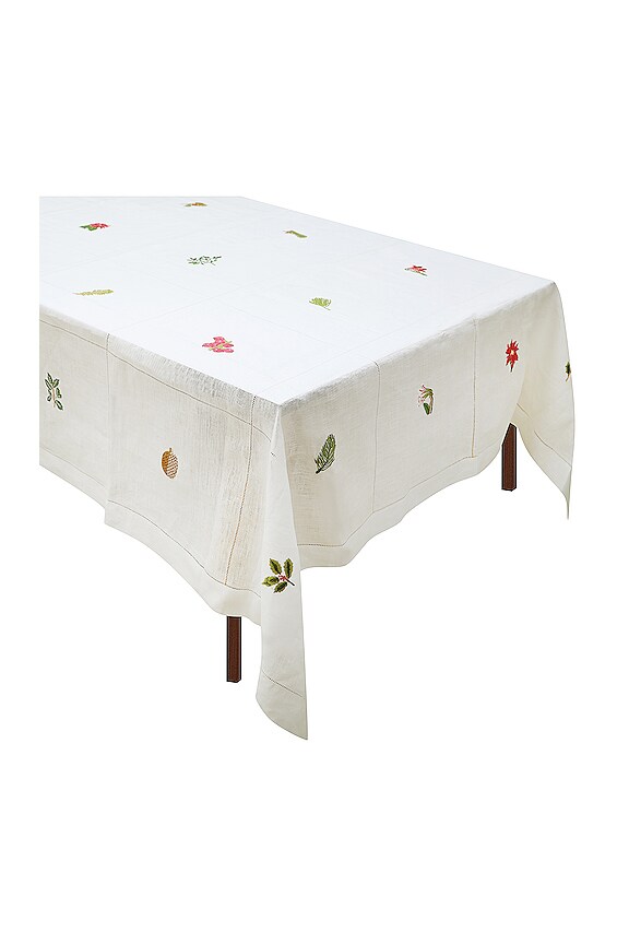view 2 of 2 Christmas Botanical Tablecloth in 