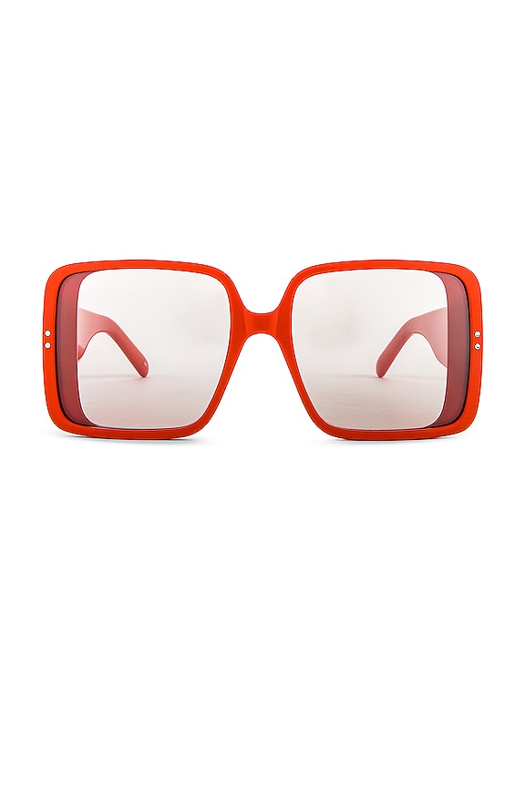 view 1 of 3 LUNETTES DE SOLEIL THE PANDA SQUARE in Shiny Bright Orange & Grey Flash
