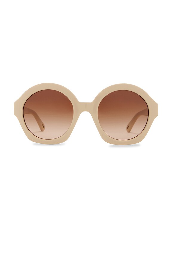 view 1 of 3 Marcie Sunglasses in Ivory & Brown