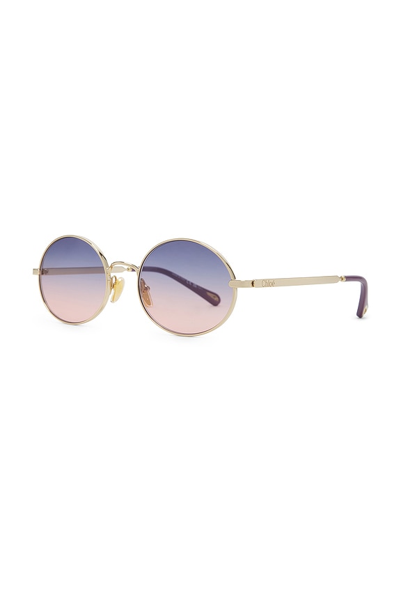 view 2 of 3 Aly Sunglasses in Gold & Blue