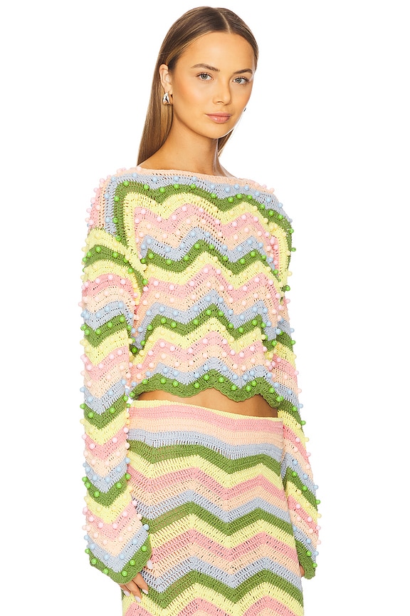 view 2 of 5 ТОП С ДЛИННЫМ РУКАВОМ in Multi Stripe