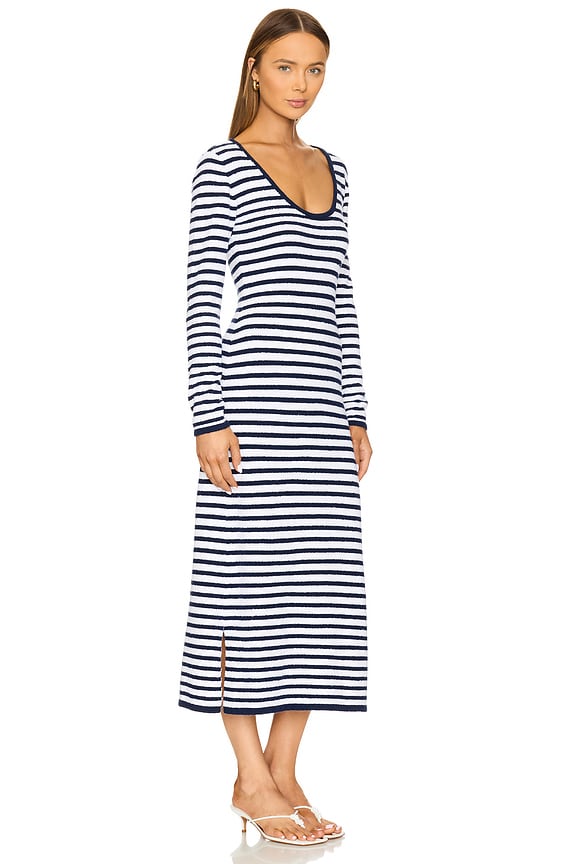 view 2 of 4 Sabine Dress in Navy & White