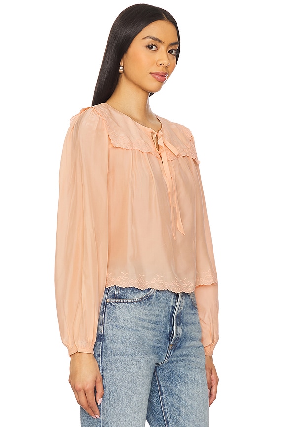 view 2 of 5 TOP MANGA LARGA JONA in Peach