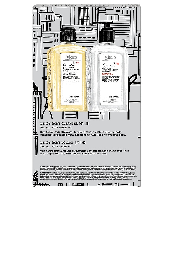view 2 of 5 Lemon Body Cleanser & Body Lotion Apothecary Box Set in 