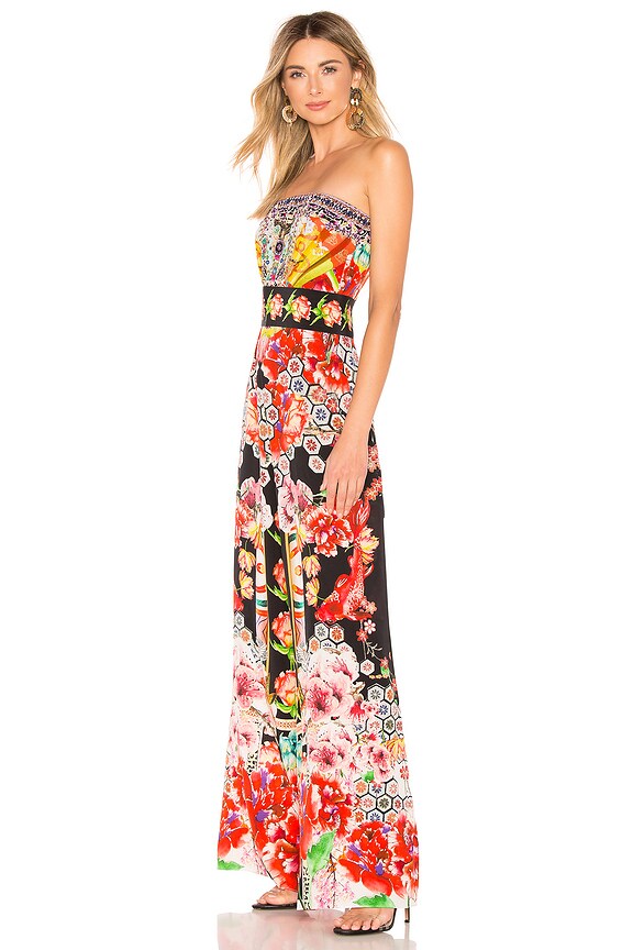 view 2 of 4 Strapless Jumpsuit in Painted Land