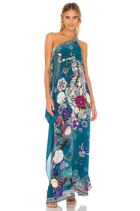 view 2 of 6 One Shoulder Kaftan in Lunar Gazing