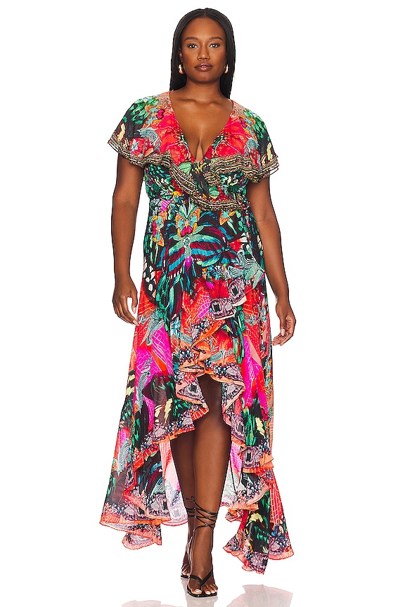 view 2 of 8 Frill Sleeve Maxi Dress in In A Flutter