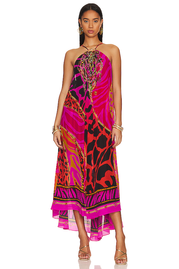 view 1 of 4 Gather Neck Halter Maxi Dress in Always Change Your Spots