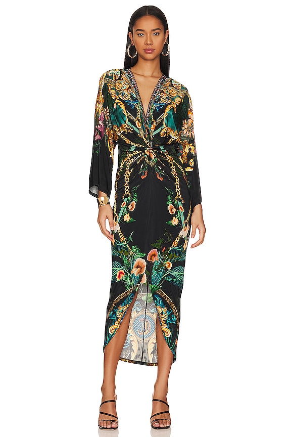 LONG SPLIT FRONT TWIST DRESS FEARLESS FELIS