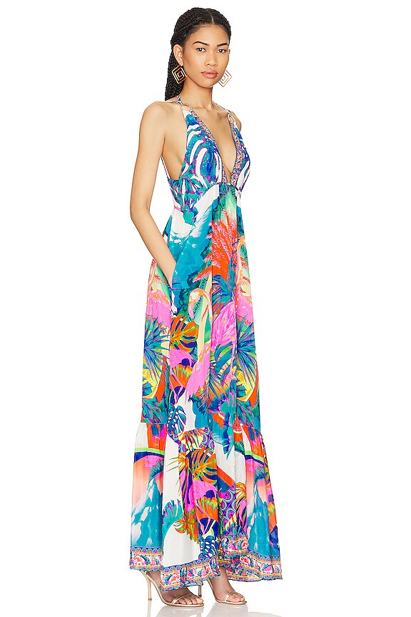 view 2 of 4 Tiered Maxi Dress in Flamenco Flamingo in Flight Of The Flamingo