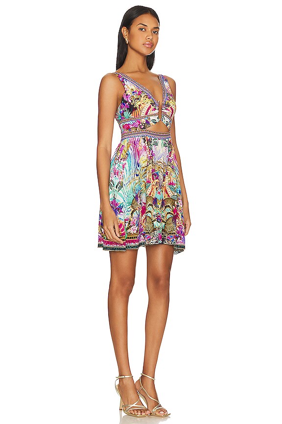 view 2 of 4 Short V Neck Cutout Dress in MERRY GO ROUND