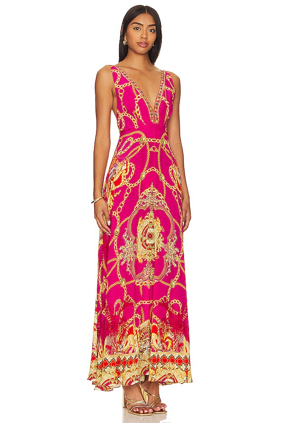 view 2 of 4 Plunge Neck Maxi Dress in WILD AND RUNNING