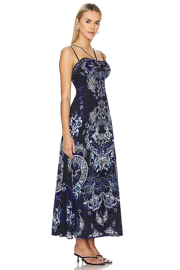 view 2 of 4 VESTIDO MIDI STRAPPY in Delft Dynasty