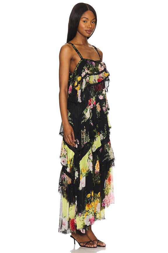 view 2 of 4 Asymmetric Spliced Lace Dress in Adorned In Alexandria